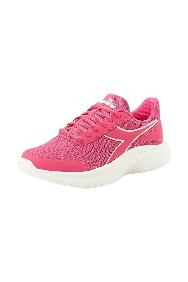 Diadora Femme Eagle 6W Chaussure de Gymnastique, Silver Black Festival Fuchsia, 40.5 EU