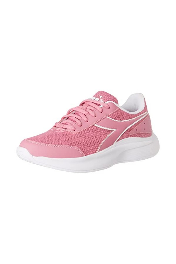 Diadora Femme Eagle 6W Chaussure de Gymnastique, Silver Black Festival Fuchsia, 40.5 EU