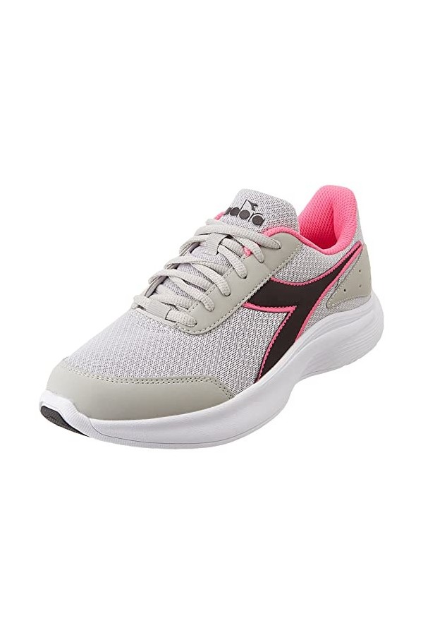 Diadora Femme Eagle 6W Chaussure de Gymnastique, Silver Black Festival Fuchsia, 40.5 EU