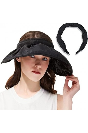 Teogneot Visière Femme, Anti UV Casquette Visière, Visiere Casquette, Large Bord Chapeau de Plage, Casquette de Protection So