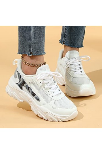 Chaussures pour Dames Baskets à Plateforme Baskets légères à la Mode Baskets dextérieur Douces et Confortables Baskets Mode 