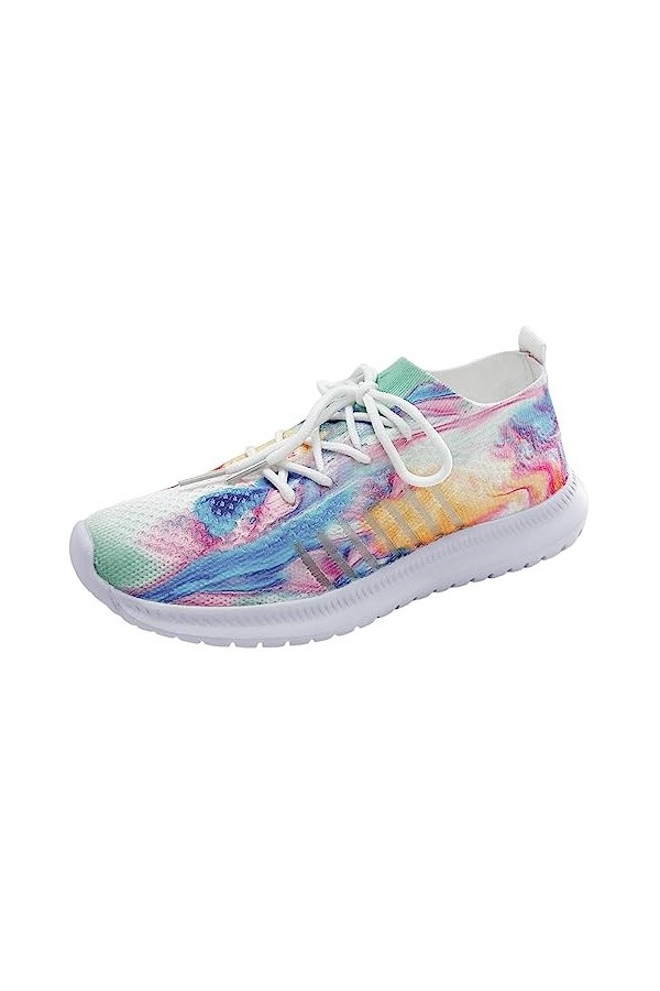 Yavion Basket Femmes Chaussure De Sport Femme Pas Cher a La Mode,Femme Chaussures à Lacets Baskets Sport Femme Chaussures Com