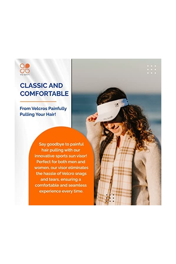EQ SPORT Visière pare-soleil pour sports - Taille unique - Pour homme et femme - Pour golf, tennis, course à pied, jogging, r