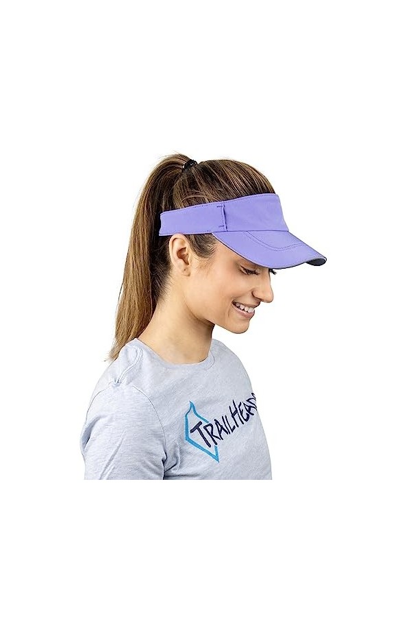 TrailHeads Chapeau pare-soleil femme pour course à pied, golf et tennis recyclé, lavande, Taille unique
