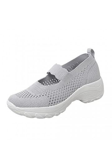 Chaussures pour femme - Noir - 39 - Slip - Sport sur le talon - Chaussures en maille creuse - Mode dété - Baskets Nice pour 