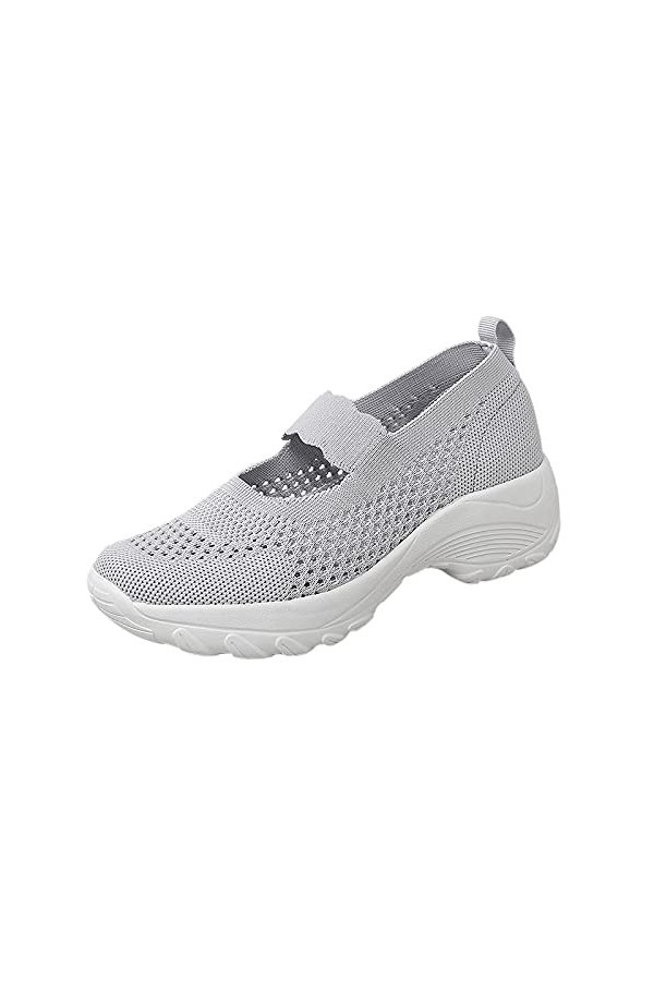 Chaussures pour femme - Noir - 39 - Slip - Sport sur le talon - Chaussures en maille creuse - Mode dété - Baskets Nice pour 