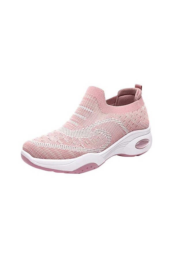 NJGRAE Baskets de Marche Femme Baskets de Marche Femme Mode Automne Femmes Sport Fond Plat antidérapant léger Mouche tissé Ma
