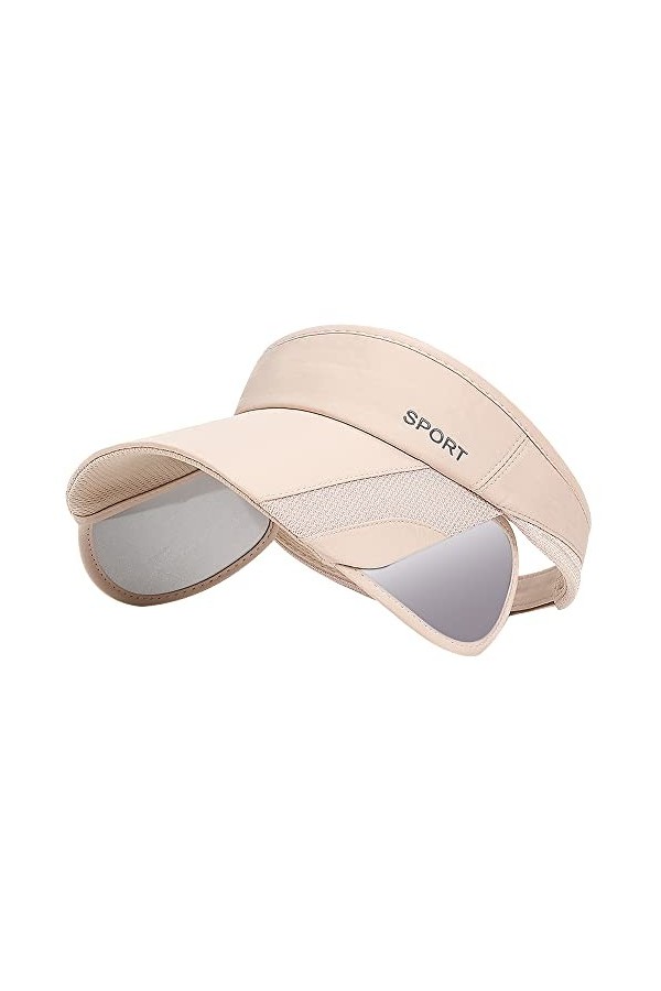 Chapeau pare-soleil avec bord rétractable pour femme, casquette de golf réglable avec protection UV à large bord pour homme, 
