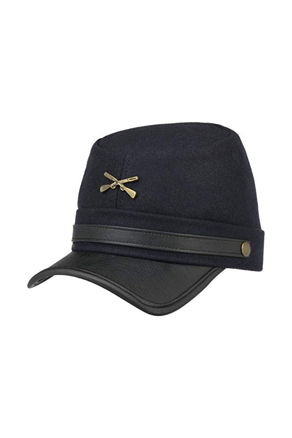 Lipodo Casquette Union Femme/Homme - Made in Italy Type Gavroche USA avec visière, visière Printemps-été - M 56-57 cm Bleu