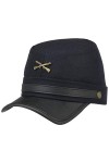 Lipodo Casquette Union Femme/Homme - Made in Italy Type Gavroche USA avec visière, visière Printemps-été - M 56-57 cm Bleu