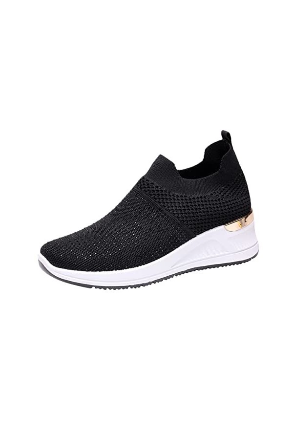 Baskets Mode Femmes Baskets Confort Femmes Chaussures décontractées Femmes Gris Couleur Chaussures de Marche Dame Chaussures 