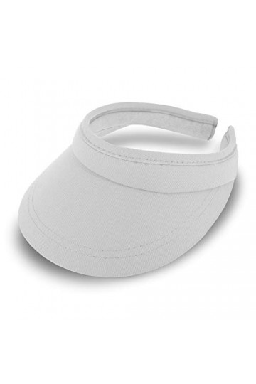 fiebig Soleil Visor | Casquette avec Bande intérieure en éponge Blanc 