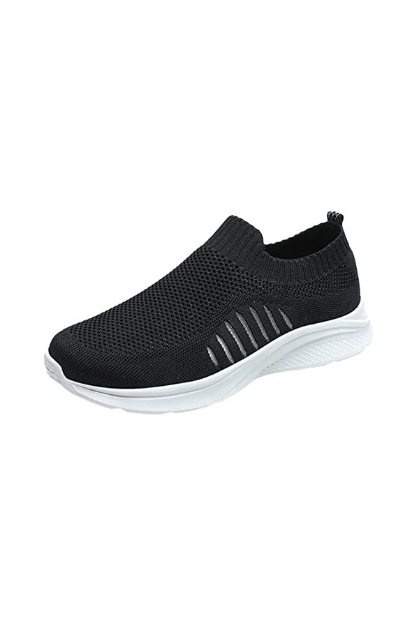 Baskets Mode Femme Sneakers Respirant Mesh Confortable Slip-on Baskets Mode Basses Chaussures DéContractéEs Imprimé Chaussure