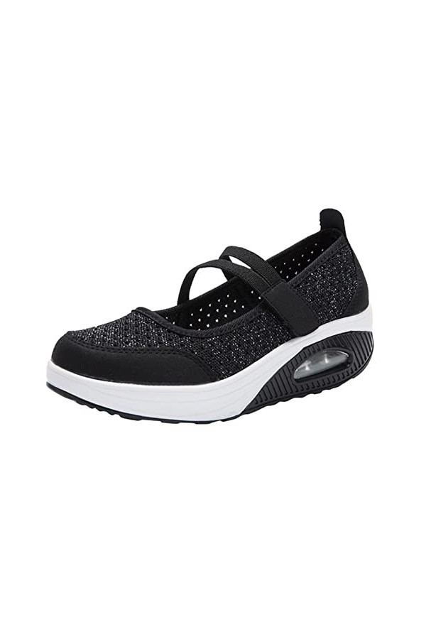 550 Chaussures de Sport Running Basket Femme Slip on Breathe Mesh Chaussures de Marche Femmes Mode Baskets Confort Wedge Plat