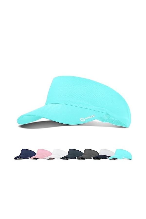 Sukeen Casquette Visière avec Visière de Refroidissement élastique avec Sangle Anti-Transpiration Réglable Protection Solaire