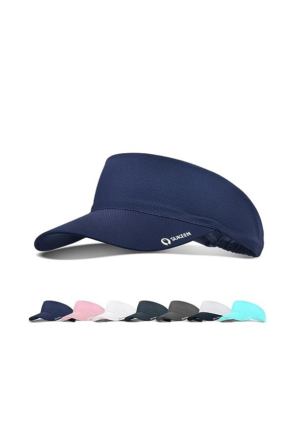 Sukeen Casquette Visière avec Visière de Refroidissement élastique avec Sangle Anti-Transpiration Réglable Protection Solaire