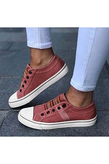 Baskets Mode Femme, Baskets Basses Chaussures Décontractées pour Femme Summer and Autumn Chaussures Plates,Confortables Chaus