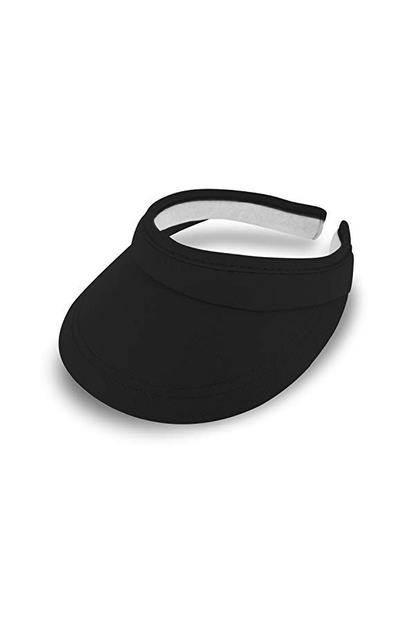 fiebig Soleil Visor | Casquette avec Bande intérieure en éponge Noir 