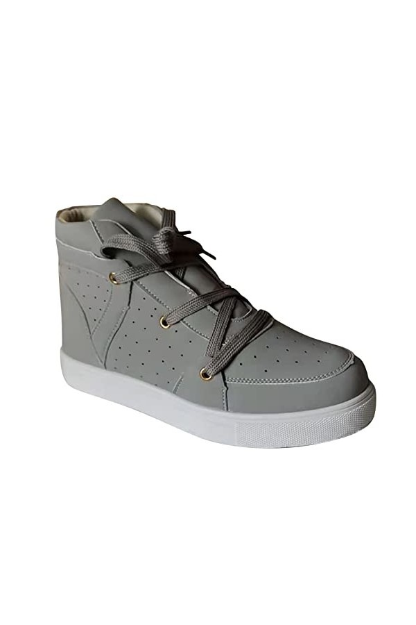 Chaussures de Marche pour Femmes, Chaussures Montantes à Lacets, Baskets Mode Décontractée Confortables Chaussure de Sport Tr