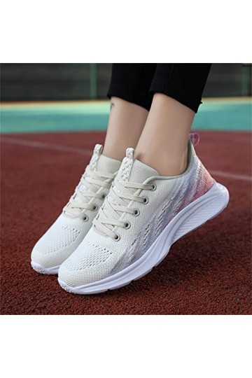 chhoioia Sandales Femme Soft Confort Mode été femmes baskets maille respirant confortable léger coloré décontracté Femme Cuir