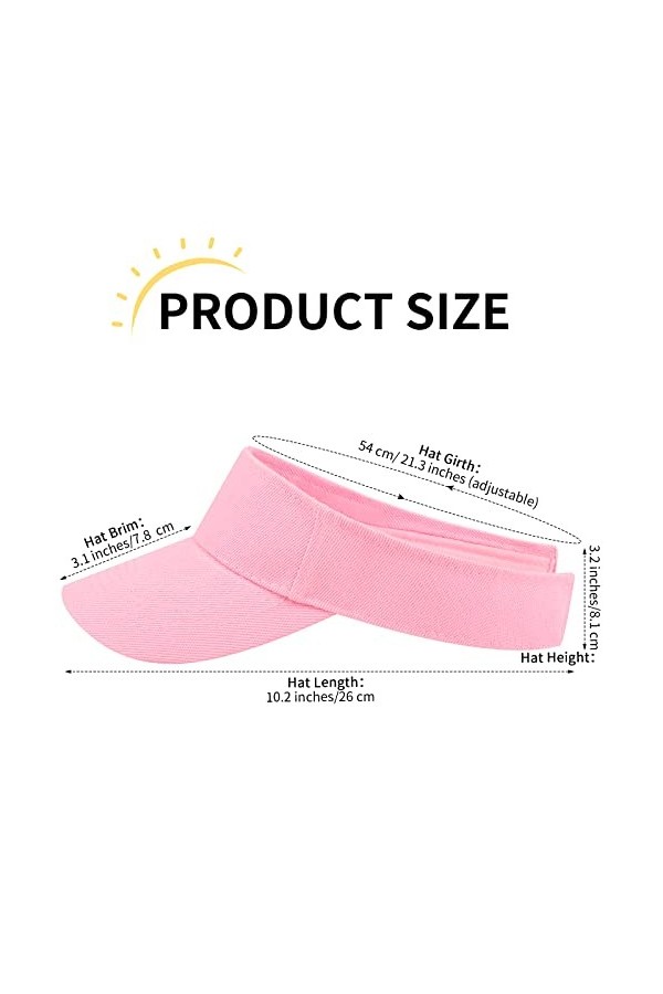 URATOT Casquette de baseball réglable et vide, pour lété - Rose - Small