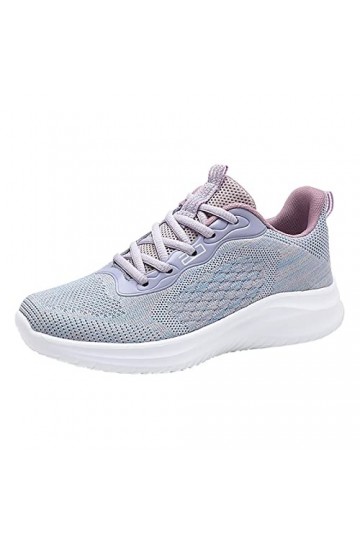Baskets Mode Femme Sneakers Respirant Mesh Confortable A Lacets Plates Canvas Confortables Pas Cher Mode LéOpard Respirant Me