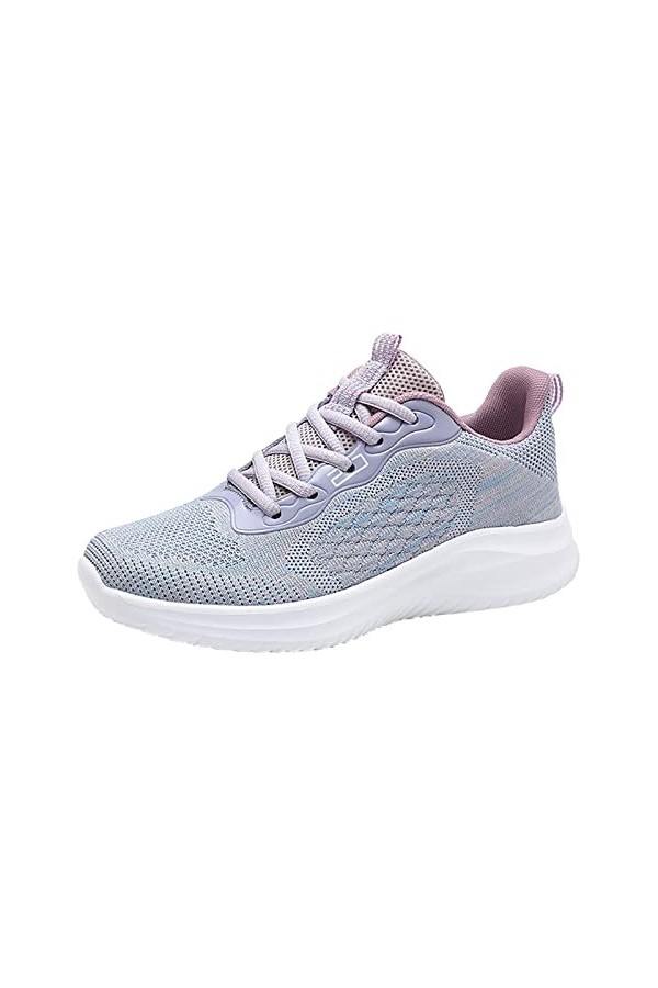 Baskets Mode Femme Sneakers Respirant Mesh Confortable A Lacets Plates Canvas Confortables Pas Cher Mode LéOpard Respirant Me