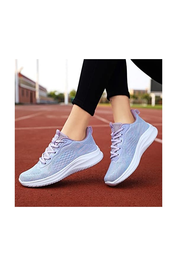 Baskets Mode Femme Sneakers Respirant Mesh Confortable A Lacets Plates Canvas Confortables Pas Cher Mode LéOpard Respirant Me