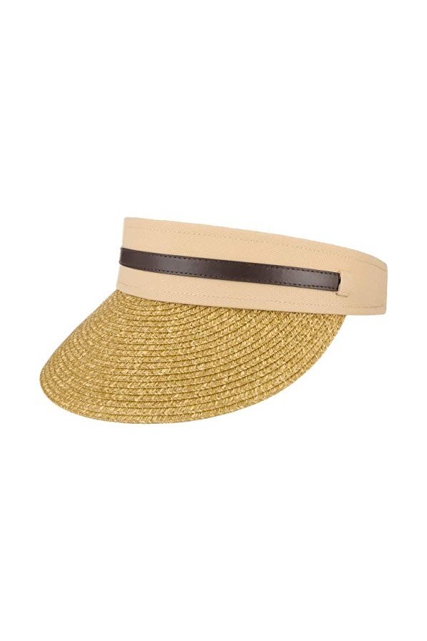 Lipodo Visière en Paille Timana Femme - Protection Solaire pour Le Soleil Casquette dété avec Printemps-été - Taille Unique 