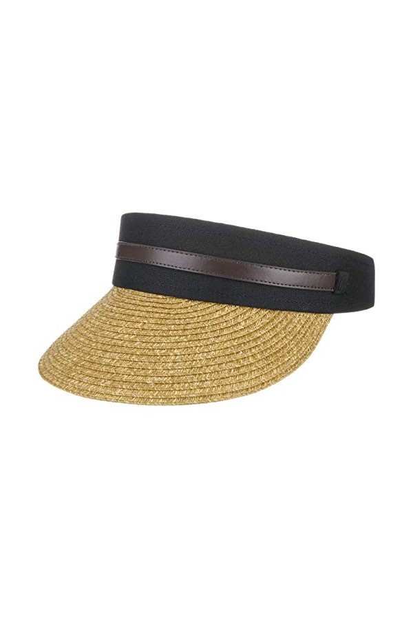 Lipodo Visière en Paille Timana Femme - Protection Solaire pour Le Soleil Casquette dété avec Printemps-été - Taille Unique 