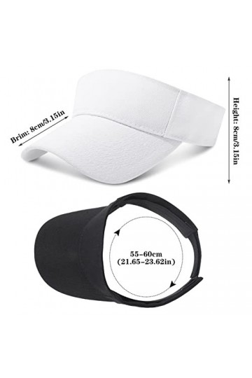 Heyu-Lotus Lot de 2 chapeaux de soleil unisexes avec visière de golf réglable pour femme,Pour queue de cheval,Respirant,Vide,