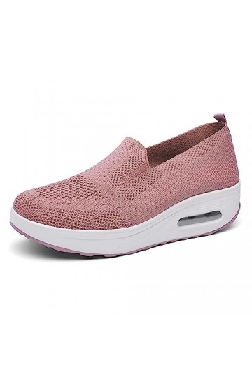 Femmes Minceur Chaussures Taille Marche Baskets Plate-Forme Chaussures Poids Air Léger Engrener Elastic Sports en Yoga à Enfi