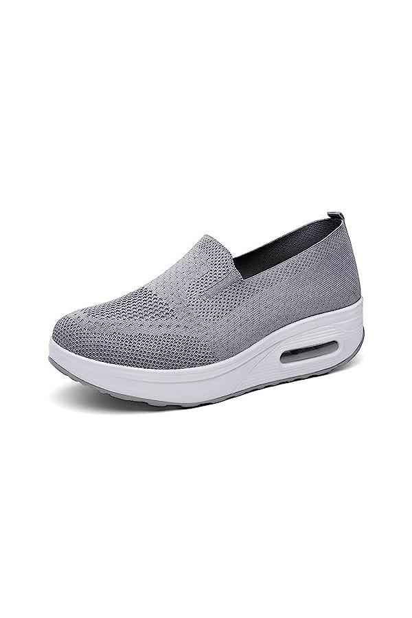 Femmes Minceur Chaussures Taille Marche Baskets Plate-Forme Chaussures Poids Air Léger Engrener Elastic Sports en Yoga à Enfi