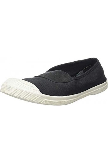 Bensimon - F15002 - TENNIS ELASTIQUE FEMME - Baskets Basses - Femme - Noir Carbone - 37 EU