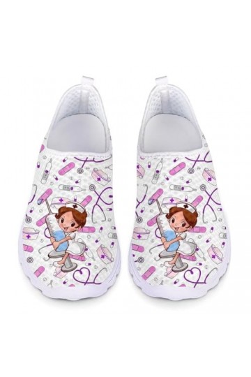 chaqlin Femmes Hommes Baskets Respirant Confort athlétique Sport Chaussures de Marche Mignon infirmière Chaussures de Course,