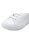 Feversole Womens Featured PU Leather Lace-Up Sneaker,Tenis Baskets à Lacets en Cuir PU pour Femme, Bonnet Lacets à Talons do