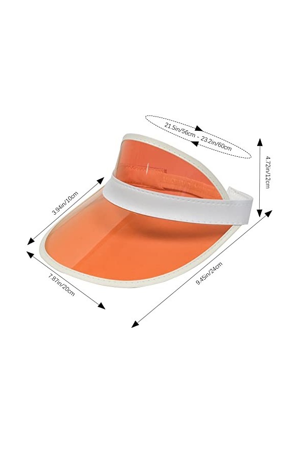 Lot de 8 pare-soleil rétro unisexe style années 80 pour femme en plastique - Chapeau de soleil rétro pour golf, déguisement d