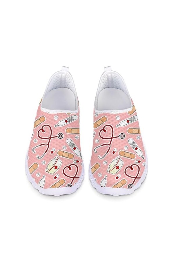 chaqlin Chaussures dinfirmière Femmes Chaussures de Course pour Hommes Chaussures de Marche Respirantes sans Lacet Sport Gym