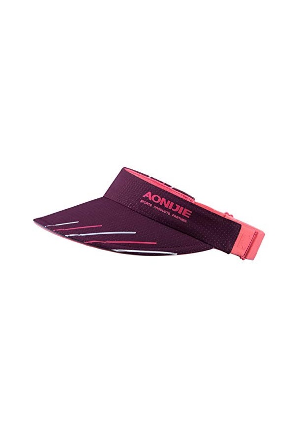 Azarxis Casquette Visière Sport Anti Soleil Chapeau de Proteciton Large Bord Visière de Golf Réglable pour Homme Femme Vin R