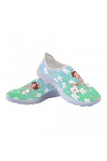 chaqlin Femmes Chaussures de Course Caricature Dentiste infirmière Baskets Chaussures de Jogging Baskets légères Chaussures d