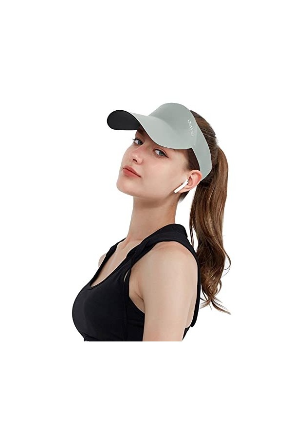 WTACTFUL Visière de sport pour homme et femme - Grand bord - Chapeau de soleil - Chapeau de plage pour la randonnée, les voya