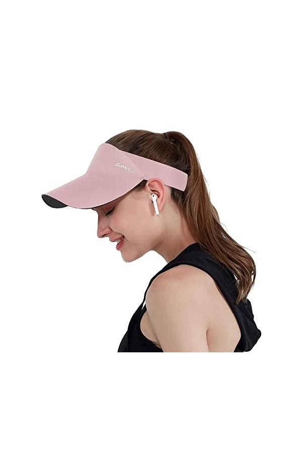 WTACTFUL Visière de sport pour homme et femme - Grand bord - Chapeau de soleil - Chapeau de plage pour la randonnée, les voya