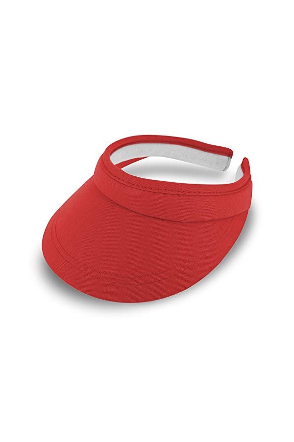 fiebig Soleil Visor | Casquette avec Bande intérieure en éponge Rouge