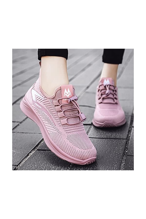 Chaussures Confortables et stylées Basket pour Femme Talon Haut Baskets Mode Femme Chaussures Plates dorées Chaussures de Foo