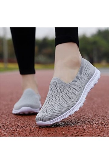 Baskets Femme Chaussures De Course Mode Été Femmes Sneakers Chaussures Massives Casual Mesh Respirant Confortable Léger Fitne