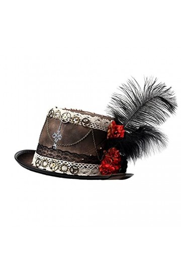 COSDREAMER Chapeau gothique victorien en en dentelle noire détachable pour filles et femmes Noir 1 
