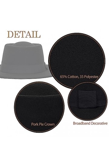 Chapeau Fedora classique en feutre à large bord avec boucle de ceinture pour femme, noir, M/L