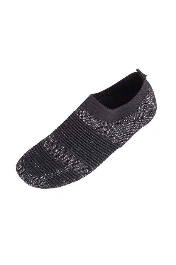 Baskets légères et élastiques à enfiler pour femme, Noir , 37 EU