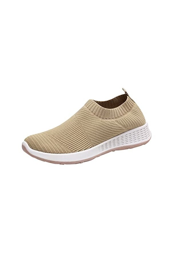 Baskets Mode Femmes Baskets Confort Femmes Chaussures décontractées Femmes Gris Couleur Chaussures de Marche Dame Chaussures 
