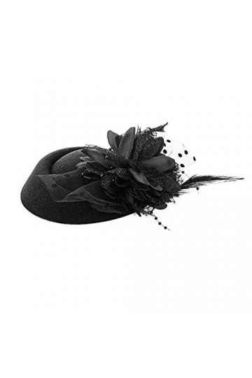 Vintage Chapeau Bibi Mariage Fascinators Hat Chapeaux Cérémonie 20s 50s Flower Feather Dress Hat Tea Party Cocktail Veil Bi